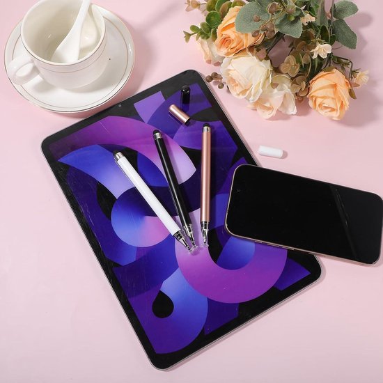 Styluspen voor Tablets - 3 Stuks Touchpen Tabletstift - 2-in-1 Styluspen - Compatibel met Alle Touchscreens en Mobiele Telefoons — afbeelding 2