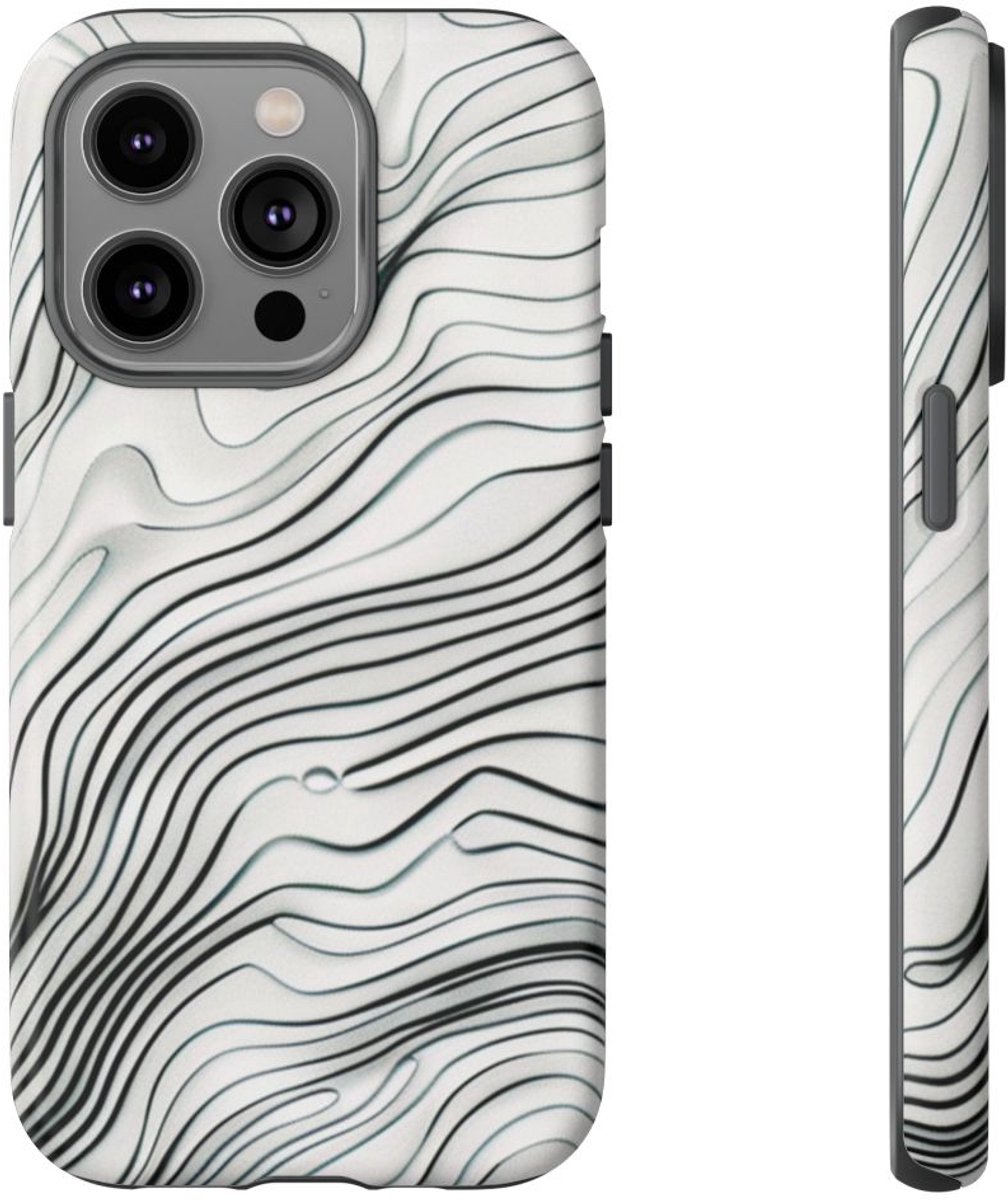 Abstracte Vloeiende Lijnen – Telefoonhoesje Geschikt voor iPhone 14 Pro