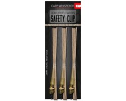 Carp Whisperer - Safety Clip Leaders - 3 stuks - Gravel