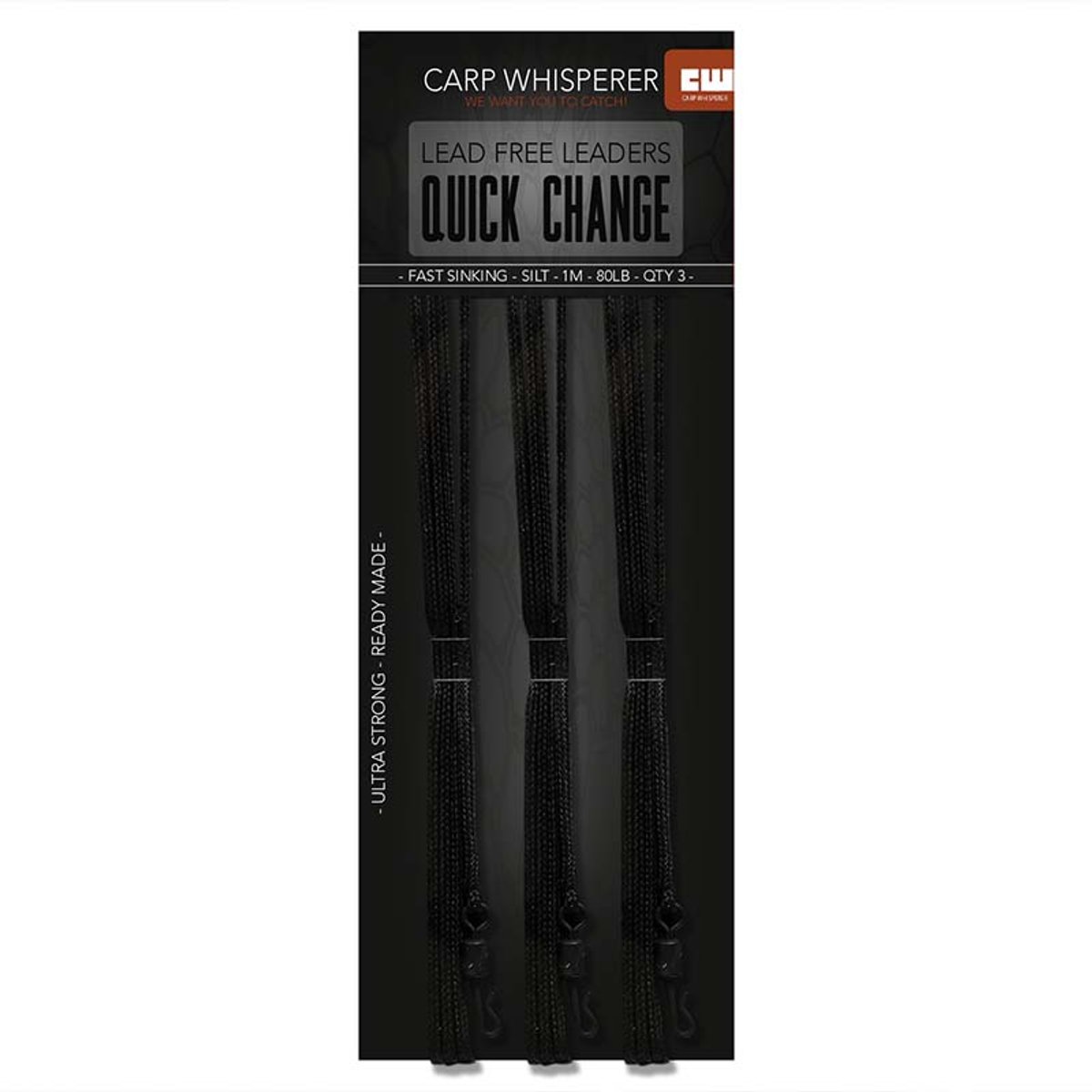 Carp Whisperer - Quick Change Leaders - 3 stuks - Silt