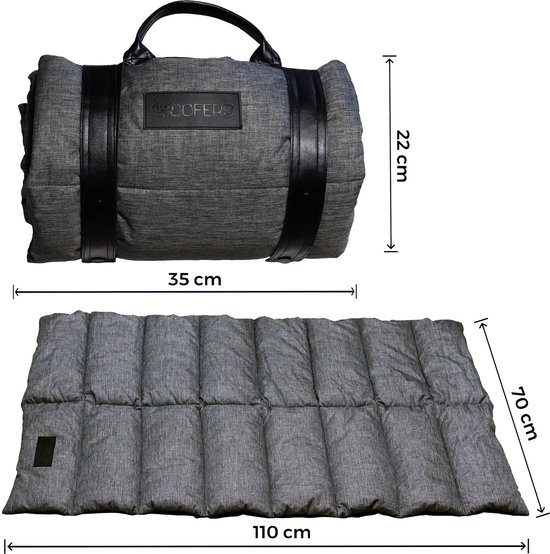 Univok Dog Blanket, Portable Dog Mat, Washable, Dog Bed, New Portable Dog Blanket, Grey