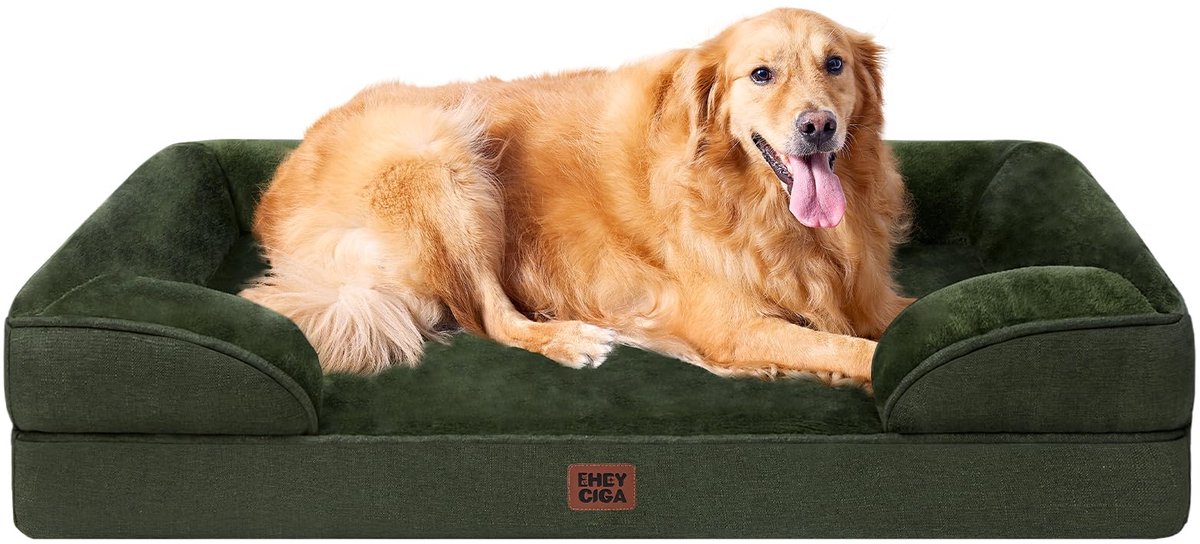 Hondenbed - Orthopedisch - Voor Grote Honden - Donkergroen, 112x81 cm