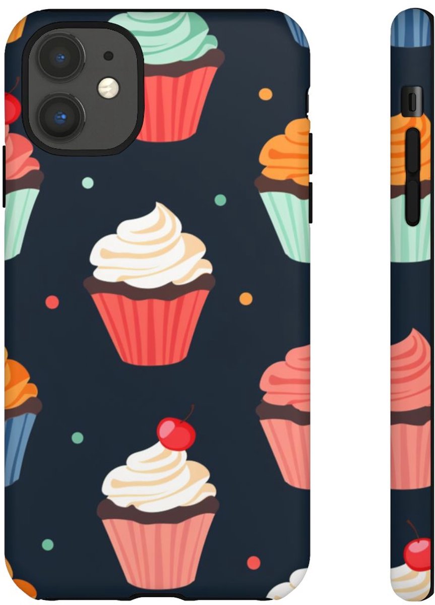 Vrolijk Cupcakepatroon – Telefoonhoesje Geschikt voor iPhone 11