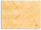 Planche à découper SOPHIOR en bois de Bamboe - Motif à chevrons - Planche à découper en bois pour la Cuisine - Bois de Bamboe 100 % durable certifié FSC - Accessoires BBQ - Planche à découper en bois - Planches à découper - 35 cm x 25 cm x 1,8 cm