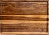 Planche à découper SOPHIOR en bois d'acacia - Groot taille - Planche à découper en bois pour la Cuisine - Planche à découper avec rainure pour le jus - Bois 100 % durable certifié FSC - Accessoires BBQ - Planches à découper - 42 cm x 30 cm x 2 cm