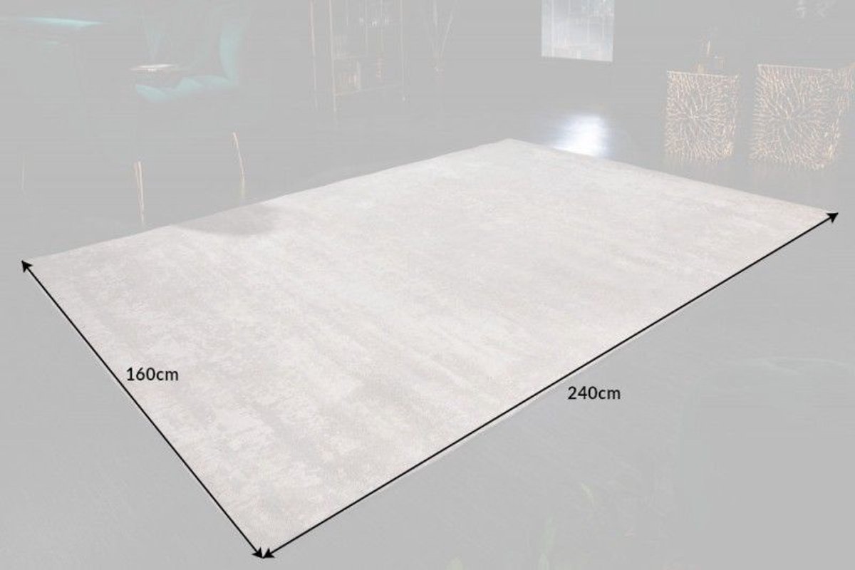 Vintage tapijt MODERN ART 240x160cm beige verwassen used look - 41260