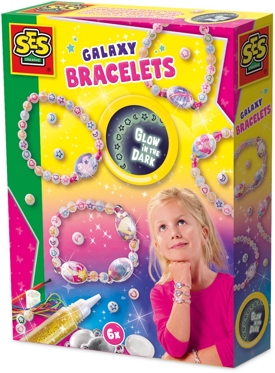 SES Galaxy Glow in the dark armbanden