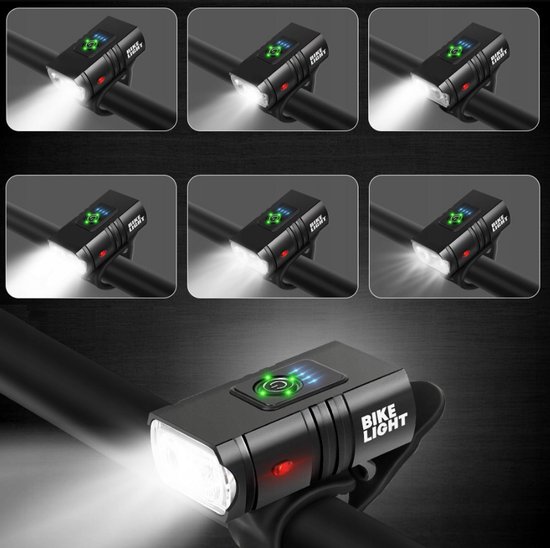JN® USB-C Oplaadbare Fietslamp - 2× T6 LED 1000 Lumen, MTB/Stadslicht, Aluminium, Waterbestendig, Lange Accuduur - Koplamp - Fietsverlichting - Mountainbike - Wielrennen — afbeelding 4