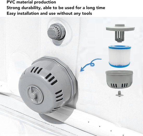 Filterpatroonhouder Vervanging Hot Tub-onderdelen voor Lay Z V1 S1 - P6653 - Geen Filters Inbegrepen van Merkloos	 — afbeelding 2