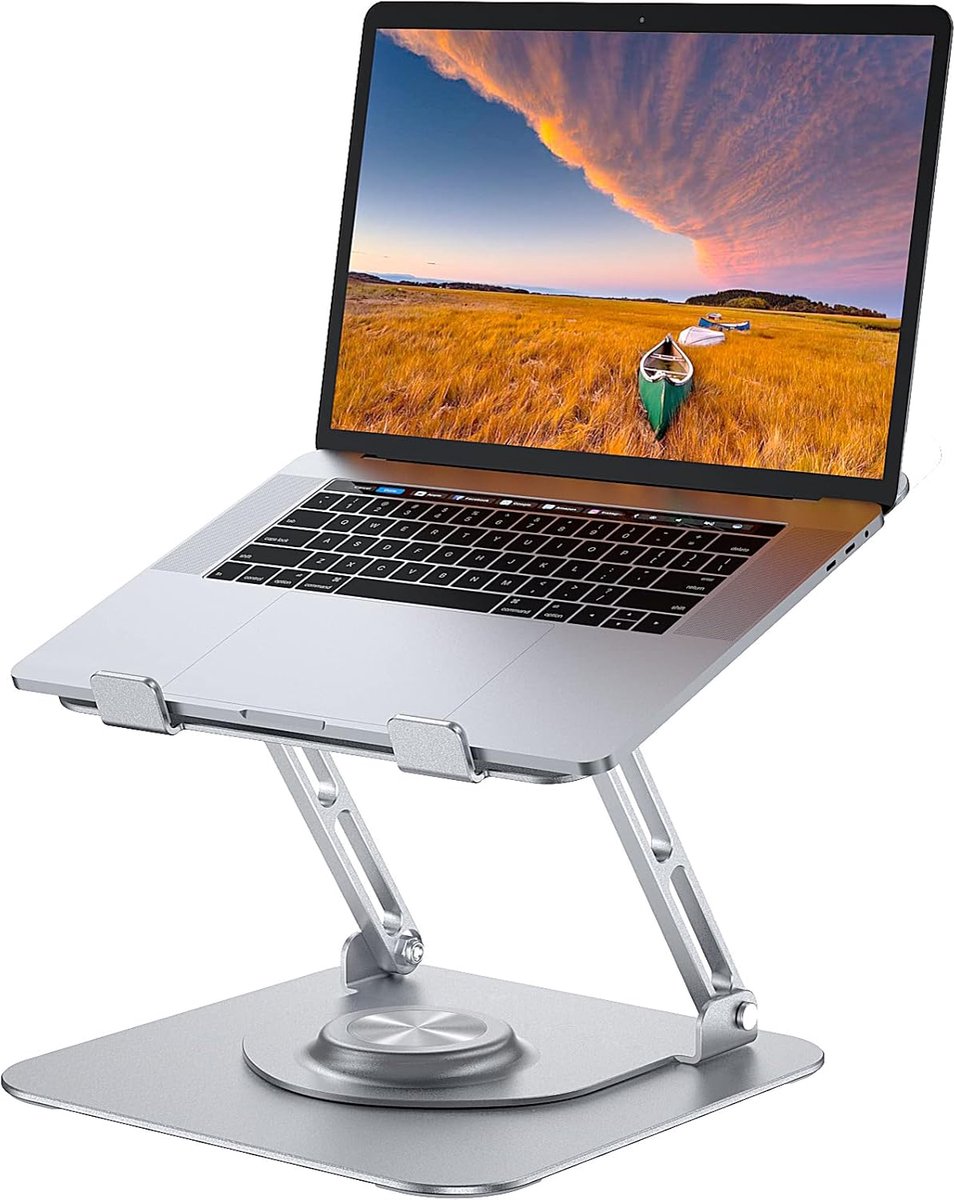 Image of 360° draaibare opvouwbare laptopstandaard - aluminium in hoogte verstelbare ergonomische computerstandaard voor MacBook/Dell/HP/andere notebooks