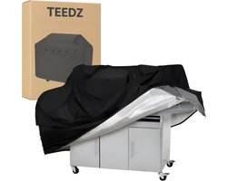 Teedz BBQ Hoes Waterdicht - Universele Barbecue Hoes - Trekkoord - BBQ Accesoires -Opbergtas - Beschermhoes - BBQ Accesoires - 145x61x117 cm