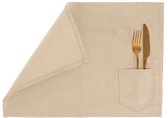 Tiseco - Set de table VELMAR - SET/4 - Lavable - 33x45 cm, beige