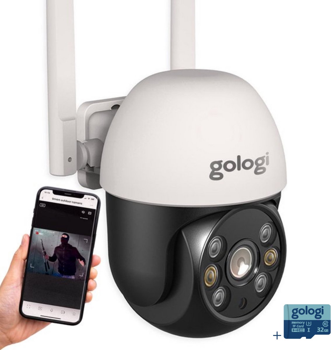 Gologi Buiten Camera met Nachtzicht en Wifi - Gologi - €44,95