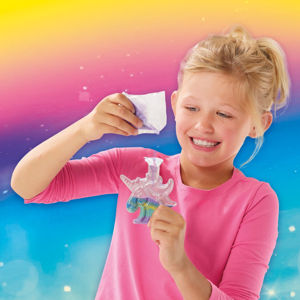 SES Creative - Galaxy - Zandkunst - Knutselen Meisje - Unicorn en Regenboog - 5 Kleuren en 1 Trechter - Vanaf 5 Jaar — cadeau in Hobby - foto 4