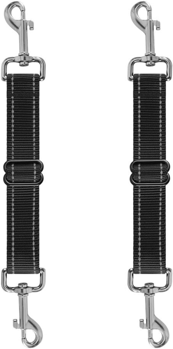 2 Stuks Reflecterende Veiligheidsclips Voor Honden – Verstelbare Halsbandconnector Met Dubbele Haak – Voor Middelgrote En Grote Honden – Wandelen, Training En Buitensport