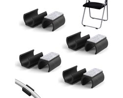 Vilt glijders - stoel glijders - vloerbescherming caps - 24 - 25 mm - zit glijders - kantelstoelen met pinnen en vilt voor kantelstoelen - beschermt tegelvloeren - houten vloeren - 8 stuks