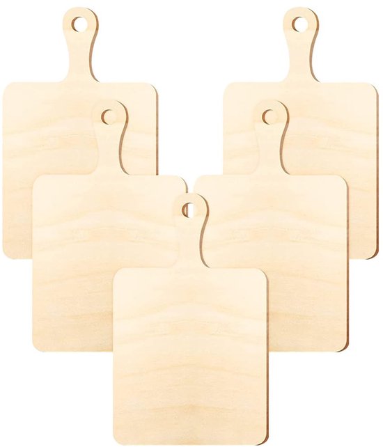 Blank houten snijplank met handvat van elzenhout - Relatiegeschenken van hout