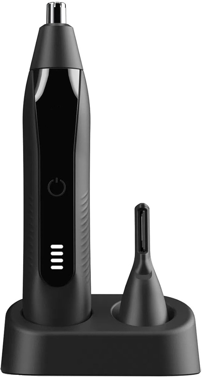 Neustrimmer - Elektrische neushaartrimmer -Draagbare neushaartrimmer - Oor- en neushaartrimmer - 3-in-1 Precisietrimmer - pijnloze - USB oplaadbare - waterdicht - eenvoudig schoon te maken - voor mannen en vrouwen - zwart