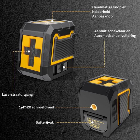 Laser à lignes croisées DailySupplies® - Laser de construction - Laser à lignes avec trépied