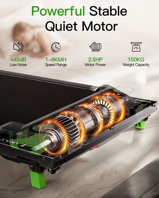 Akluer Loopband 480L-A 150 kg Zwart met Helling - Akluer - €127,30