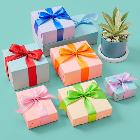 Set de rubans de satin Festio - Extra large - Rubans 12 couleurs - Ruban cadeau - Ruban - Ruban décoratif - Ruban
