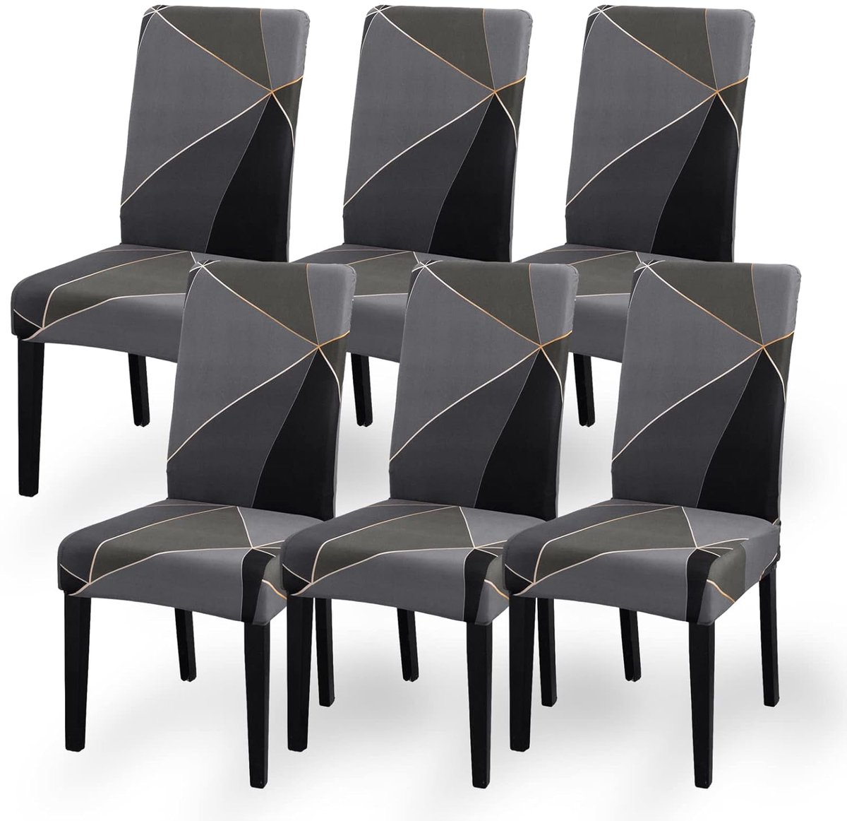 Eetstoelhoezen Set van 6 - Bescherming en Vernieuwing - Geschikt voor Diverse Stoelen
