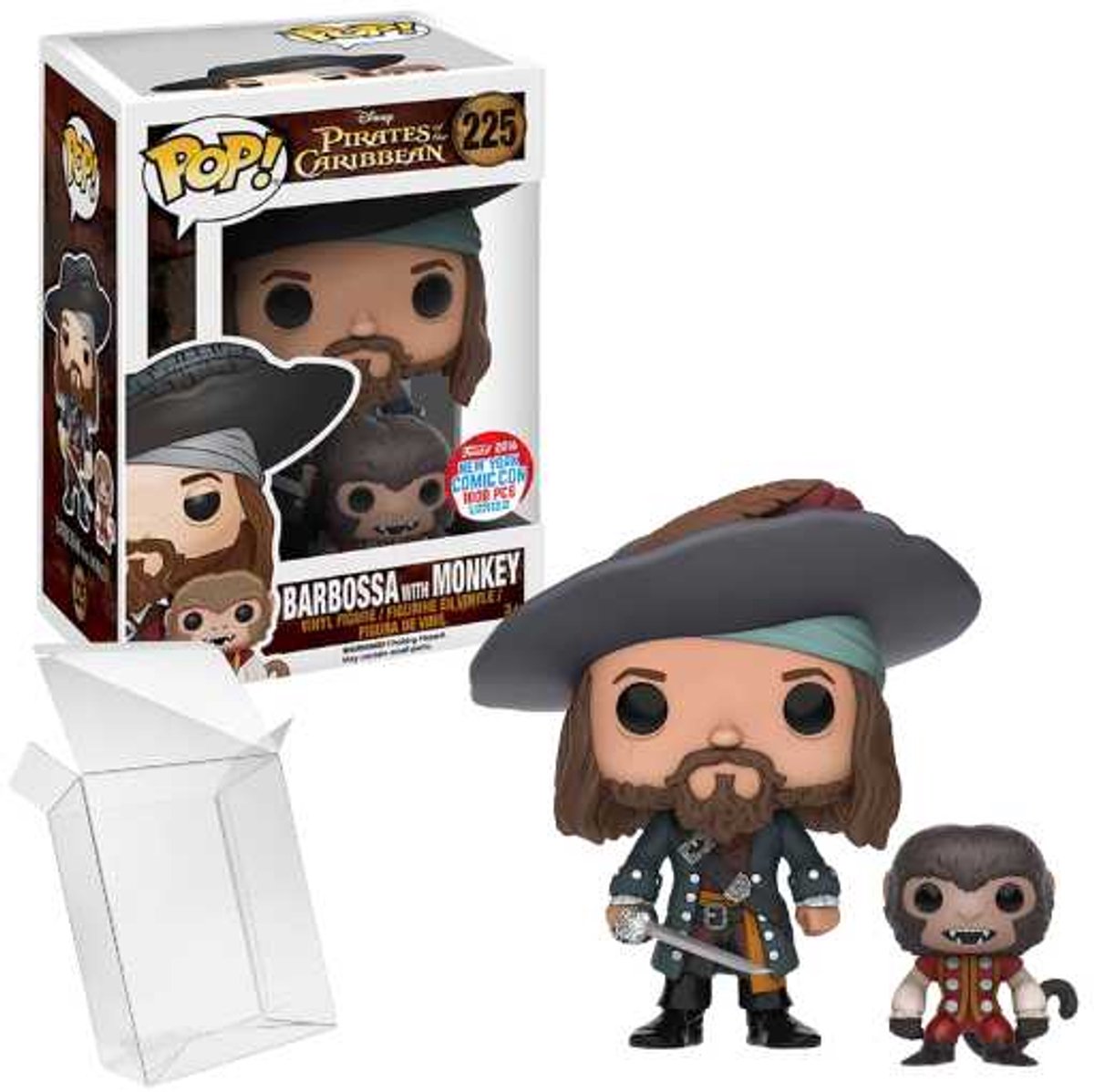 Funko Pop! Disney: Pirates of the Caribbean - Barbossa with Monkey #225 LE1000 Comic Con Official Exclusive