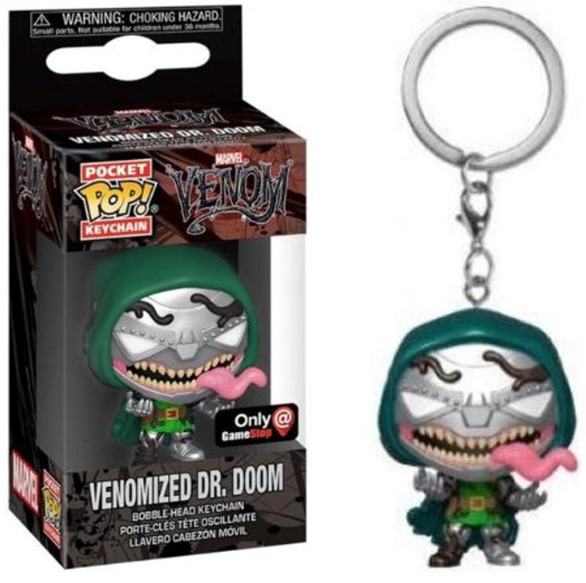 Funko Pocket Pop! Keychain - Marvel: Venom - Venomized Dr. Doom GameStop Exclusive