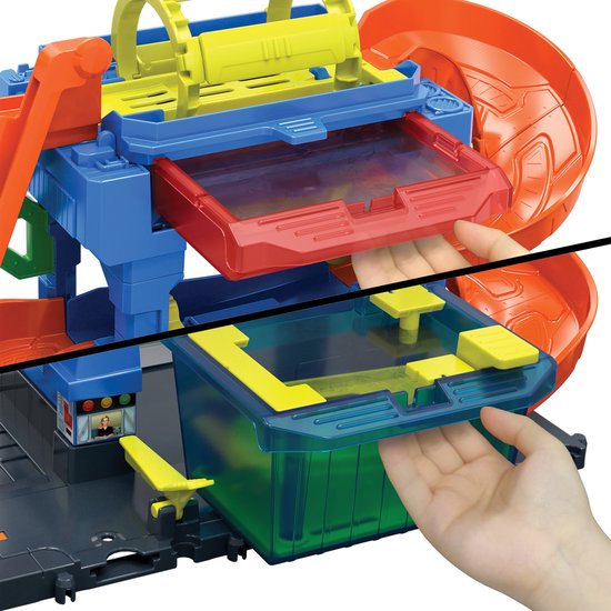 Hot Wheels City Tunnel Twist Car Wash - Racebaan van Merkloos — afbeelding 3