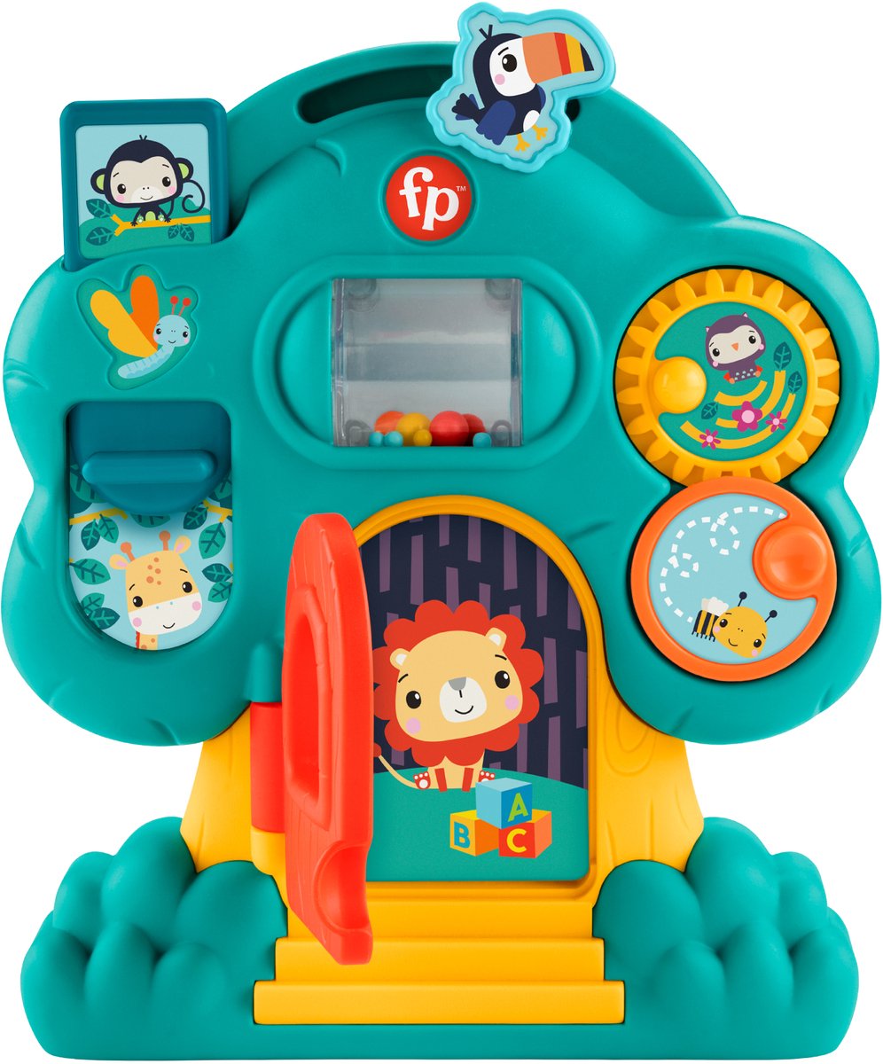Fisher Price FP10003 kledingrek, hout, meerkleurig, 35,5 x 35,5 x 145 cm