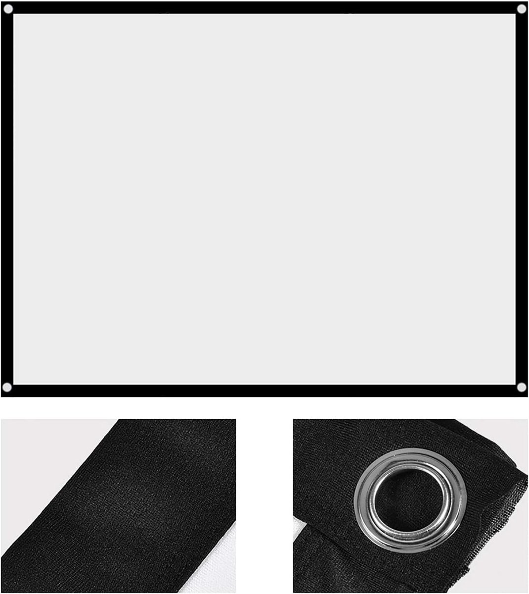 RFWR® Opvouwbaar Projectiescherm 60 Inch voor Thuisbioscoop en Buitenbioscoop