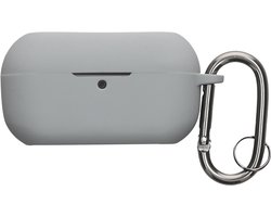 kwmobile cover voor oordopjes case - geschikt voor Technics EAH-AZ100 - Trendy beschermhoes draadloze oordopjes in grijs