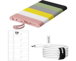 30 stuks herbruikbare kabelbinders - Kabelmanagement - loskoppelbaar - Siliconen kabelbinders - Voor Bundelen en Organiseren - kabelbanden - Kleurrijke - siliconen kabelorganizer - elastische kabelorganizer