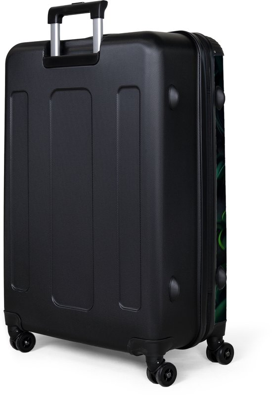 NoBoringSuitcases.com® - Grande valise - Valise de voyage légère - Dinosaurus et dragon dans une vallée de jungle enflammée - Trolley à 4 roues - Grand trolley XL - 98 litres de bagages