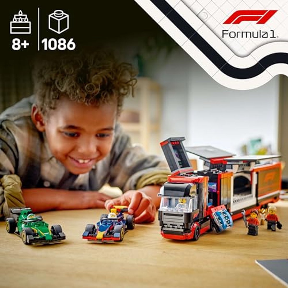 LEGO City F1 truck met RB20 en AMR24 F1® auto's speelset - 60445 — afbeelding 13
