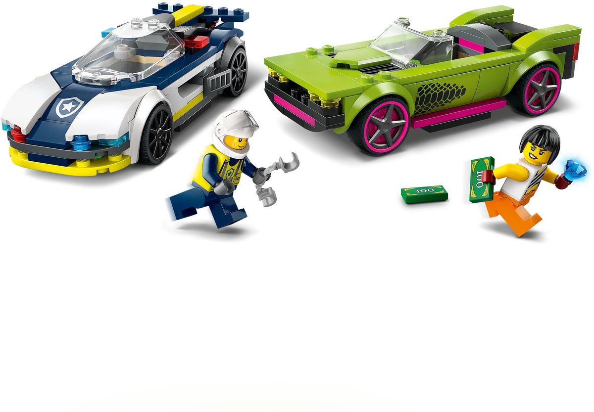 LEGO 60415 City Politiewagen en snelle autoachtervolging Politie Auto Speelgoed Set — afbeelding 13