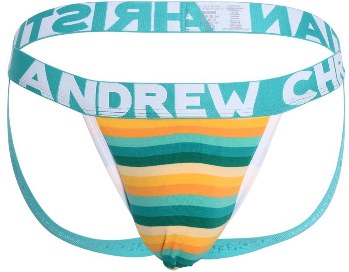 Andrew Christian Riviera Stripe Jock w/ ALMOST NAKED® - MAAT XXL - Heren Ondergoed - Jockstrap voor Man - Mannen Jock