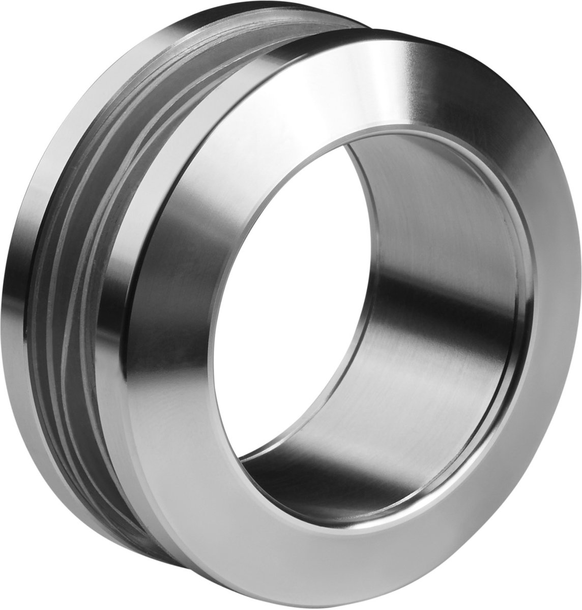 SOTECH 1 paar Schuifdeurgrepen EMINA (open) Ø 58 mm geborsteld roestvrij staal voor glazen deuren