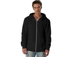 Smith & Solo hoodie heren met rits - vest met capuchon - sweatvest - Zwart M