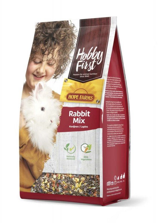 HobbyFirst Hope Farms Konijn Mix - 3 x 3 kg - Voordeelverpakking