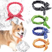 Bandana rafraîchissant Chiens - écharpe rafraîchissante - cache-cou - journées chaudes d'été (noir - bleu - vert - orange)