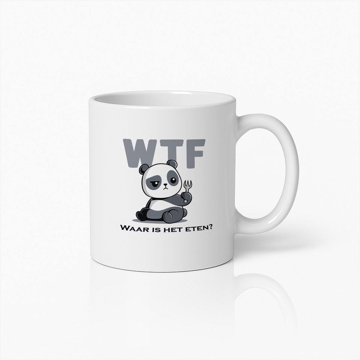 Grappige Panda Mok – WTF Waar Is Het Eten Schattige Keramische Koffiebeker