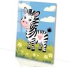 Zebra, Digital Art, Wit, zwart, roze, groen, blauw
