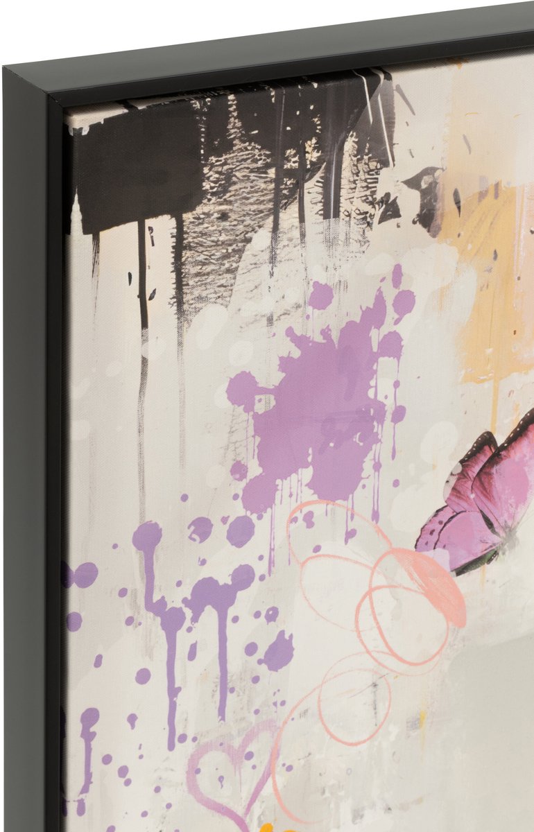 J-Line wanddecoratie Ballerina - canvas - mix Multi