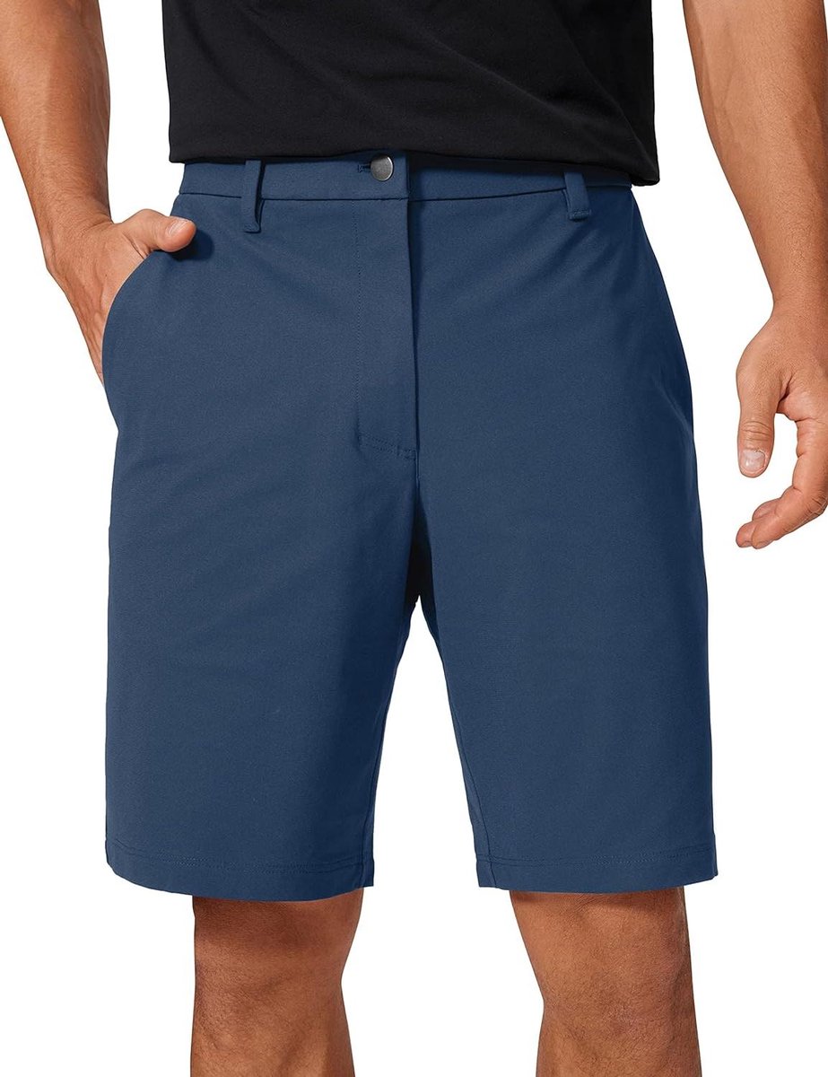 Allecto Plus - Comfortabele Heren Golfshorts - Stretch - Lichtgewicht - Casual Werk - Zakken - Blauw - Maat 31W