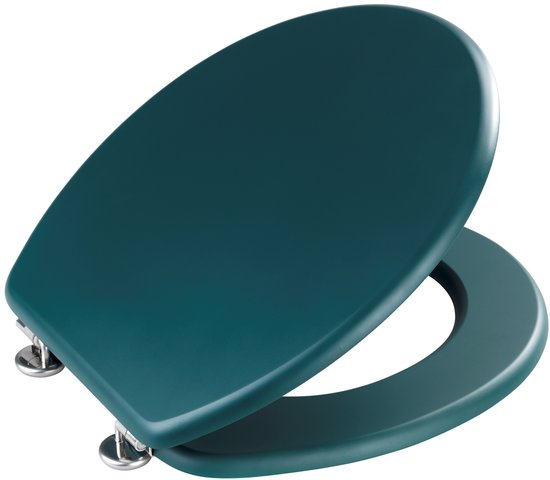 Abattant WC WENKO Prima - MDF vert foncé mat - Bois FSC - Charnières en acier inoxydable - Abattant WC - Abattant WC - Vert foncé