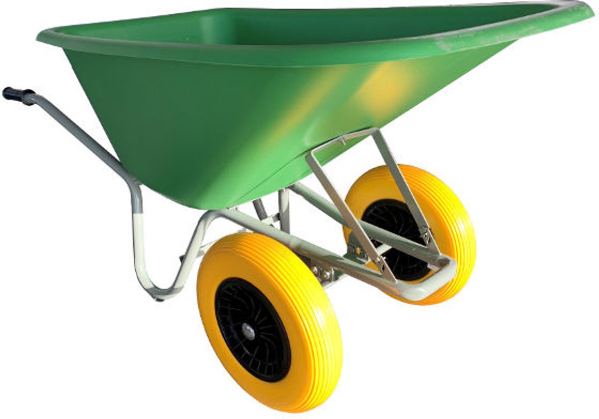 Altrad Kruiwagen Forza 165 Liter HDPE Bak Groen Met 2 Anti-Lek Banden