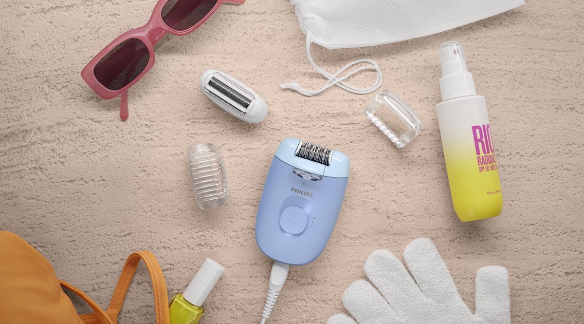 Philips Series 4000 Epilator en scheerapparaat - langdurig haarvrij - Blauw - Met snoer en LED lamp - BRE247/00 — afbeelding 5