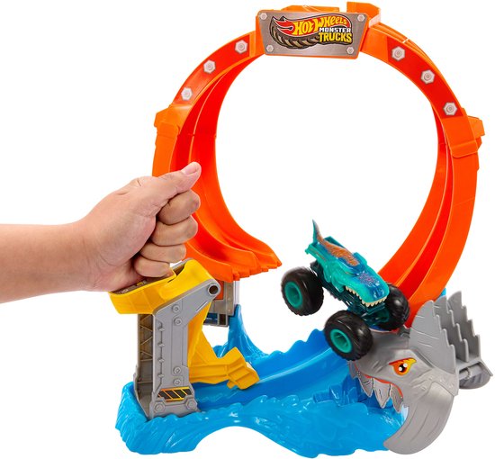 Hot Wheels Monster Trucks SPIRAL SHARK SMASH, Monstertruck & circuitset, 4 jaar, Kunststof, Meerkleurig van Hot Wheels — afbeelding 3