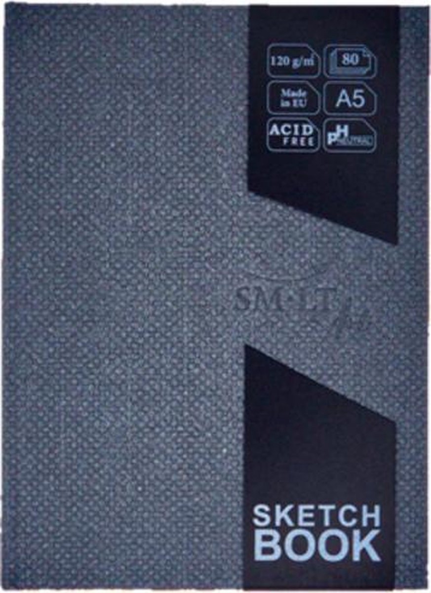 SMLT schetsboek hardcover A5 120gr 80 vel FSC papier.